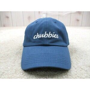 Chubbies Hat Cap Strap Back Blue White Surfer Cotton One Size Logo Casual Mens
